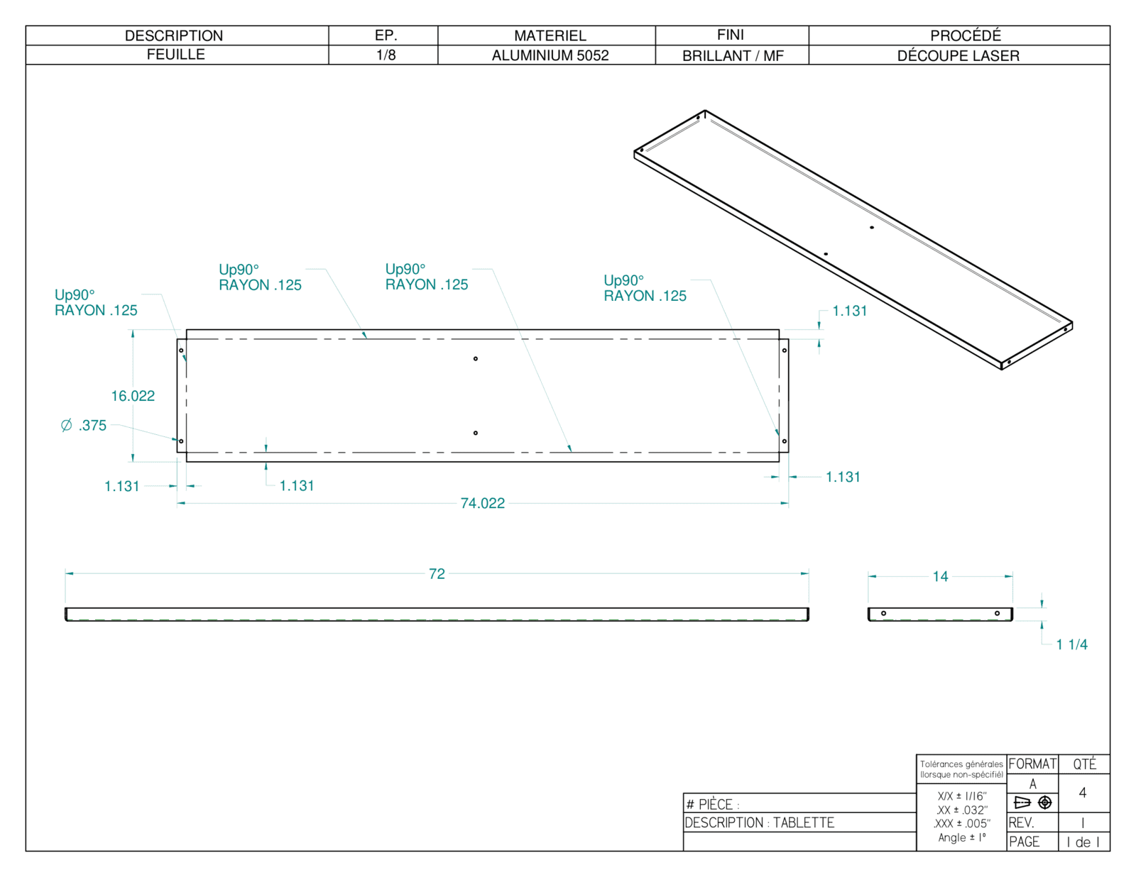 Exemple de dessin technique