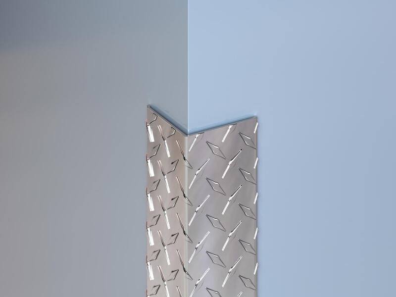 Coin de mur en aluminium diamanté