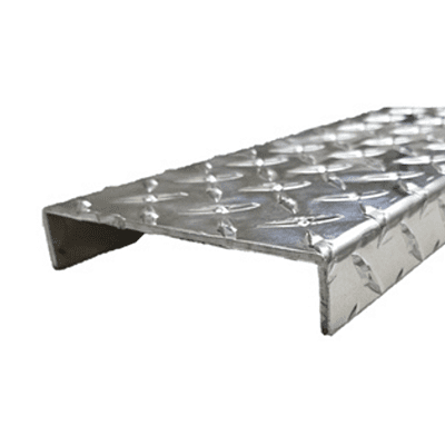 Bout de mur en aluminium diamanté