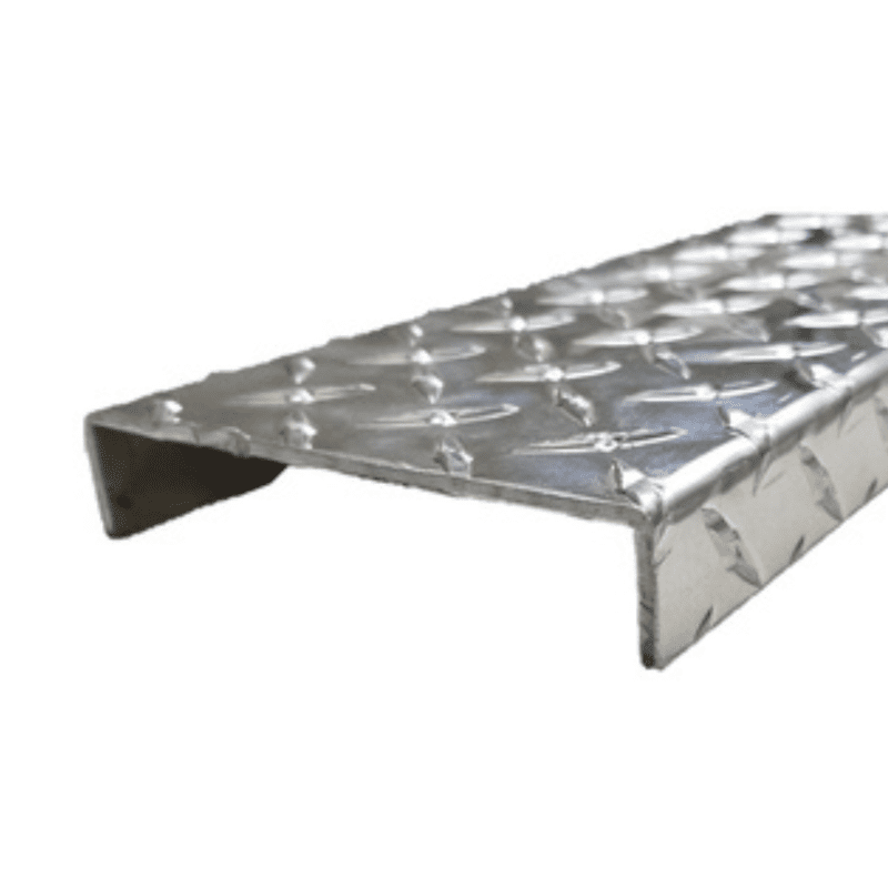 Bout de mur en aluminium diamanté